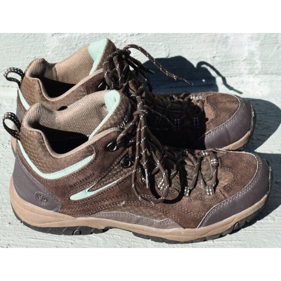 NORTHSIDE Boots Mens Size 9, Brown with green accents lace up, Hiking, Outdoors - Picture 3 of 6